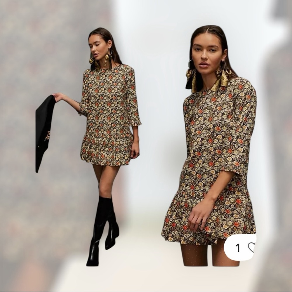 NWT Free People The Avenue Mini Dress Floral Cotton